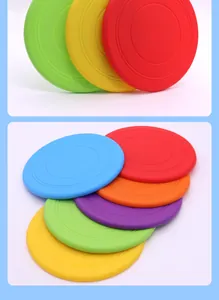 Durable and colorful silicone flying discs for outdoor interactive dog training and play
