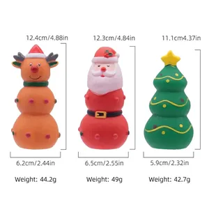 Lot de 3 jouets couineurs de Noël pour chiens renne père noël et sapin dimensions