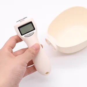 Digital pet food measuring spoon scale with LCD display for precise cat dog feeding