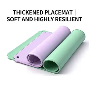 Siliconen Huisdier Voedingsmat Antislip Waterdicht Hond Kat Placemat Morsbestendig Huisdier Voerbak Mat Met Ophanggat Siliconen Voermat