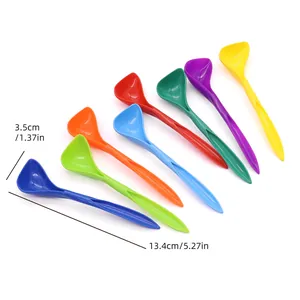 Juego de 8 cucharas de silicona de colores para gatos con medidas para alimento