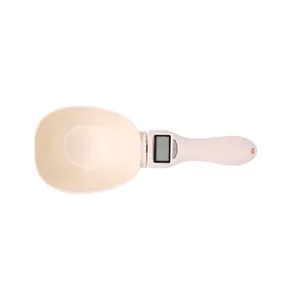 Handheld digital pet food measuring spoon scale with LCD display for dog and cat food weight