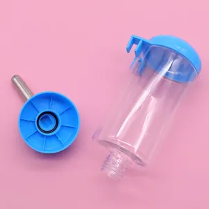 Botella de agua colgante para mascotas con tubo de bola para conejos y perros 300ml