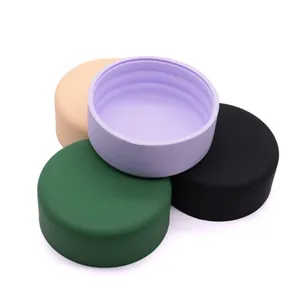 Thickened non-slip silicone dog bowls in multiple colors for pet feeding and water.