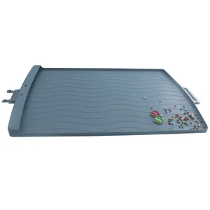 Alfombrilla de silicona antideslizante e impermeable para mascotas con textura de olas