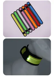 Ensemble de colliers LED multicolores pour animaux et brassards de sport lumineux