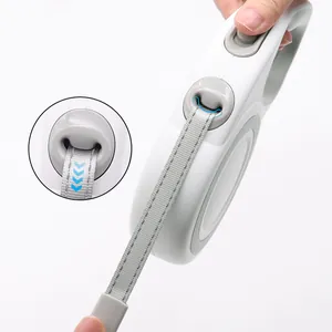 Durable retractable dog leash with anti-burst design and ergonomic handle for safety.