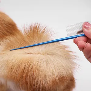 Professional pet grooming comb with stainless steel teeth for cats and dogs hair care