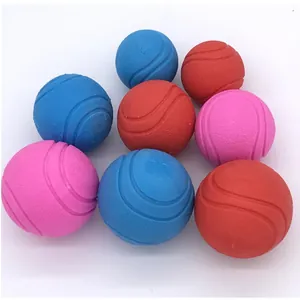 Balle de Jouet pour Chien en Caoutchouc Solide Durable pour Mâcheurs Agressifs Balle de Nettoyage de Dents Interactive Élastique