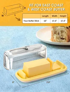 Guide détaillé des dimensions pour la boîte à beurre avec couvercle et un couteau