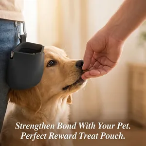Pochette en silicone pour friandises pour chien, idéale pour le dressage canin