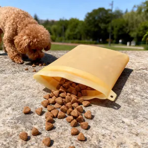 Pochette en silicone pour friandises de dressage et promenades en plein air pour chiens