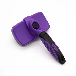 Brosse Carde Professionnelle Auto-Nettoyante pour Chiens et Chats Outil de Toilettage Ergonomique Élimination des Poils en Un Clic Peigne Massant
