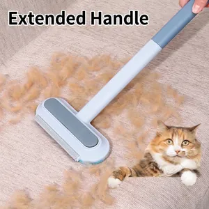 Épilateur pour animaux à long manche pour le nettoyage des tapis et des meubles