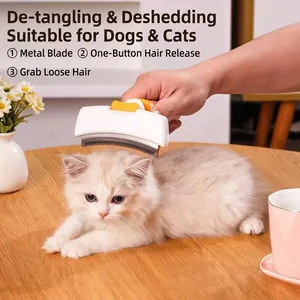 Professionelle Unterwollbürste für Hunde und Katzen mit hochwertiger Metallklinge