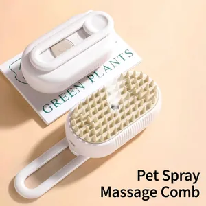 Peigne de massage électrique à spray pour chiens et chats, évite les poils volants, crème