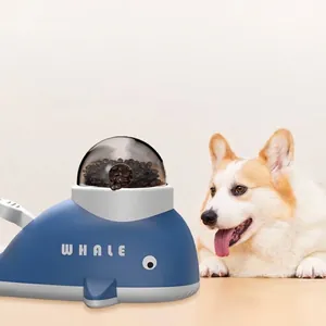 Jouet distributeur de nourriture en forme de baleine avec fenêtre pour animaux