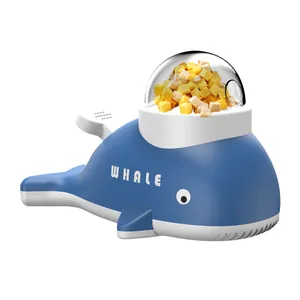 Distributeur automatique de friandises pour animaux en forme de baleine bleue