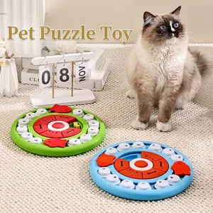 Interactief Puzzel Speelgoed Huisdier Pizzavorm Slow Feeder Voor Honden Katten Mentale Stimulatie IQ Training PP Voerplaat