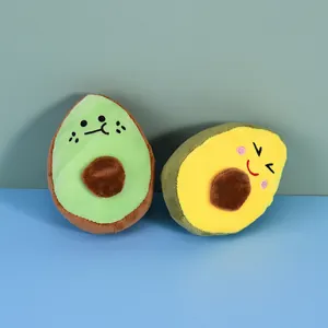 Schattige avocado pluche kauwspeeltjes in groen en geel voor honden en katten binnen