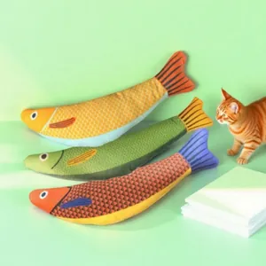 Παιχνίδι Προσομοίωσης Ψαριού για Γάτες Λούτρινο με Ήχο Σχήμα Σκουμπρί για Γατάκια Ανακούφιση από την Ανία Παιχνίδι για Κατοικίδια