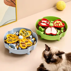 Blumenförmiger Pet Slow Feeder Hundeschüssel Für Große Kleine Hunde Anti-Würgen Puzzle Katzenklo Rutschfest PP Tierfutterautomat