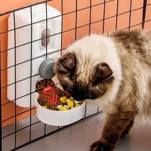 Juego de Alimentador y Bebedero Automático para Mascotas por Gravedad Colgante para Jaula para Gatos Perros Conejos