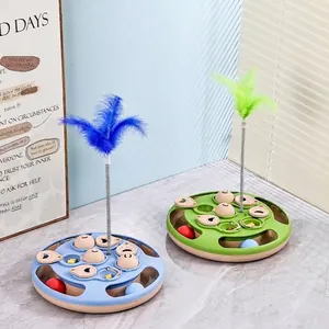 Interactief kattenpuzzelspeelgoed met veer en snackdispenser voor mentale stimulatie