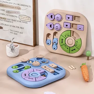 Multifunktionales quadratisches interaktives Haustier-Puzzlespielzeug und Anti-Schling-Napf