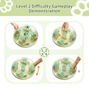 Démonstration étape par étape du jouet puzzle pour chat de niveau 2 difficulté