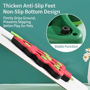 Interactive Christmas tree dog puzzle toy and slow feeder with non-slip rubber base design