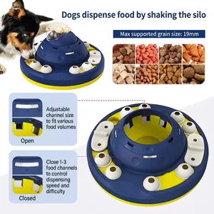 Detalle del juguete dispensador ajustable para perros, admite comida de hasta 19 mm