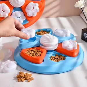 Juguete interactivo de rompecabezas para perros comedero lento con pestañas nube