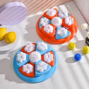 Juguete de rompecabezas interactivo para perros y comedero lento con diseño de nube y pata