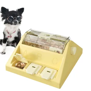 Detailed view of level 3 interactive dog puzzle toy with a rotating treat barrel