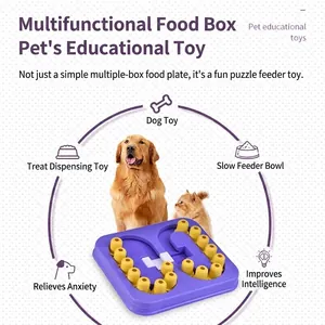 Jouet distributeur de nourriture interactif pour chiens et chats avec fonction lente