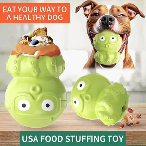 Oktopus Hund Puzzle Spielzeug Leckerli-Ausgabe Slow Feeder Für Kleine Mittlere Hunde Interaktives Sniffing Spielzeug Grünes Gummi Kauspielzeug Für Training