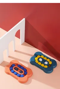 Jouet de puzzle pour animaux en forme d'os en orange et bleu décoratif