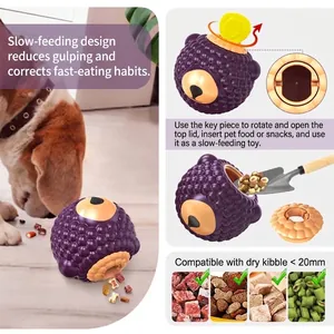 Slow feeder dog toy in raspberry shape helps improve pet digestion and eating habits.