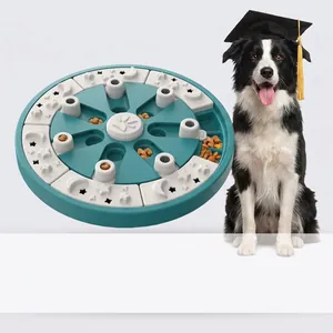 Juguete Rompecabezas Interactivo para Perros Plato Giratorio de Alimentación Lenta para Estimulación Mental y Entrenamiento