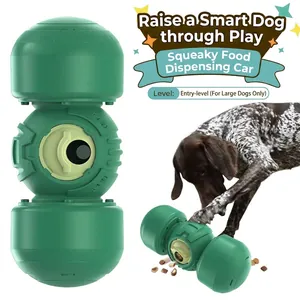 Jouet interactif vert pour grands chiens avec distributeur de nourriture détail