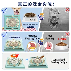 Comparación detallada de comedero lento para perros que muestra tiempos de comida