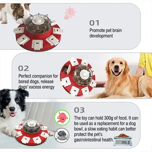 Jouet interactif puzzle pour chien mangeoire lente pour la stimulation mentale