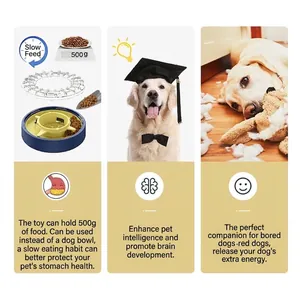 Gamelle anti-glouton interactive pour chien, entraînement du QI et soulagement.