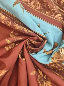 Detailed view showing the texture and vintage floral print of this summer maxi dress