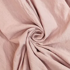 Premium soft textured dusty pink cotton linen fabric detail for women's maxi dress