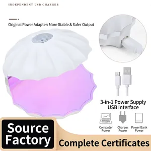 Mini Lámpara Uñas UV LED Concha ABS Portátil USB Recargable Secado Rápido Máquina Fototerapia Para Esmalte Gel Manicura
