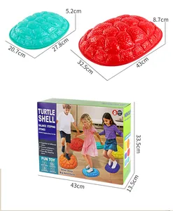 Afmetingen van de schildpadschild balansstenen en verpakking voor sensorisch spel voor kids.
