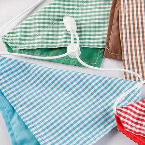 Bandana à carreaux pour animaux, bavoir pour chiens avec cordon réglable