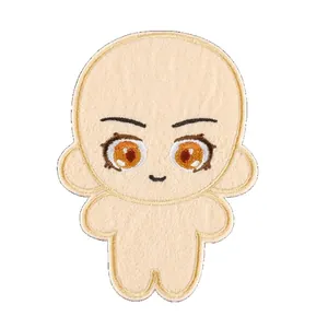 Niedlicher Cartoon-Anime-Mensch Stickerei-Stoffaufnäher für DIY-Taschendekoration.